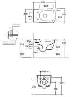 Globo унитаз подвесной Stone STS02 схема 1