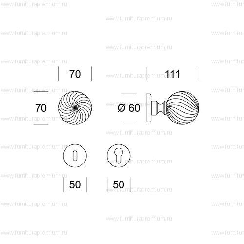 Ручка-кноб Salice Paolo Cosmoc 4889