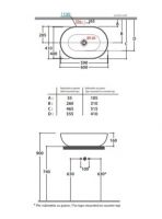 Раковина Globo T-Edge B6O60 60 х 41 схема 1