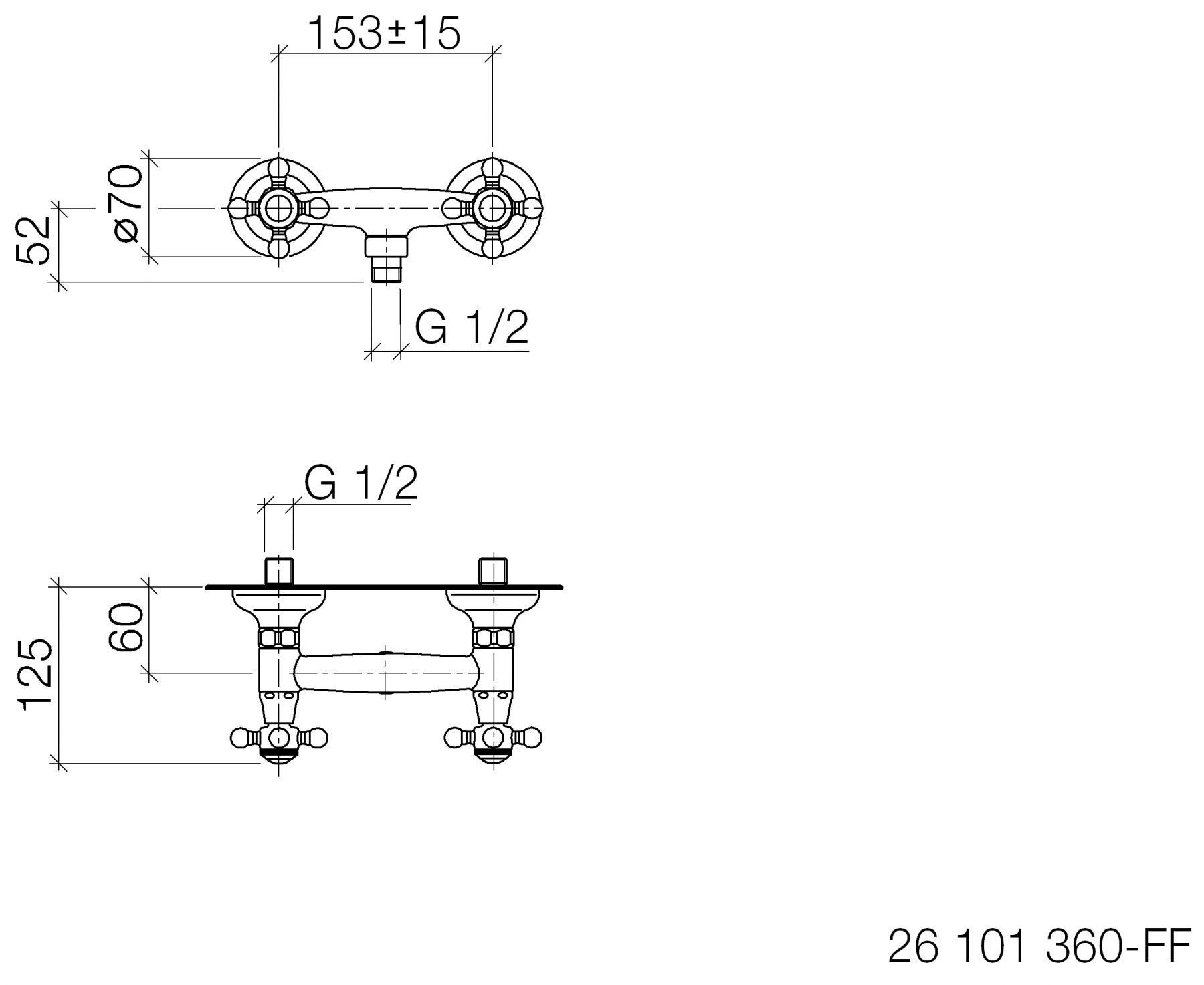 Dornbracht Madison смеситель для душа 26101360 схема 2