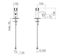 Dornbracht Meta кран для раковины 17500660 схема 1