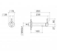 Dornbracht Meta смеситель для раковины 36804661 схема 1