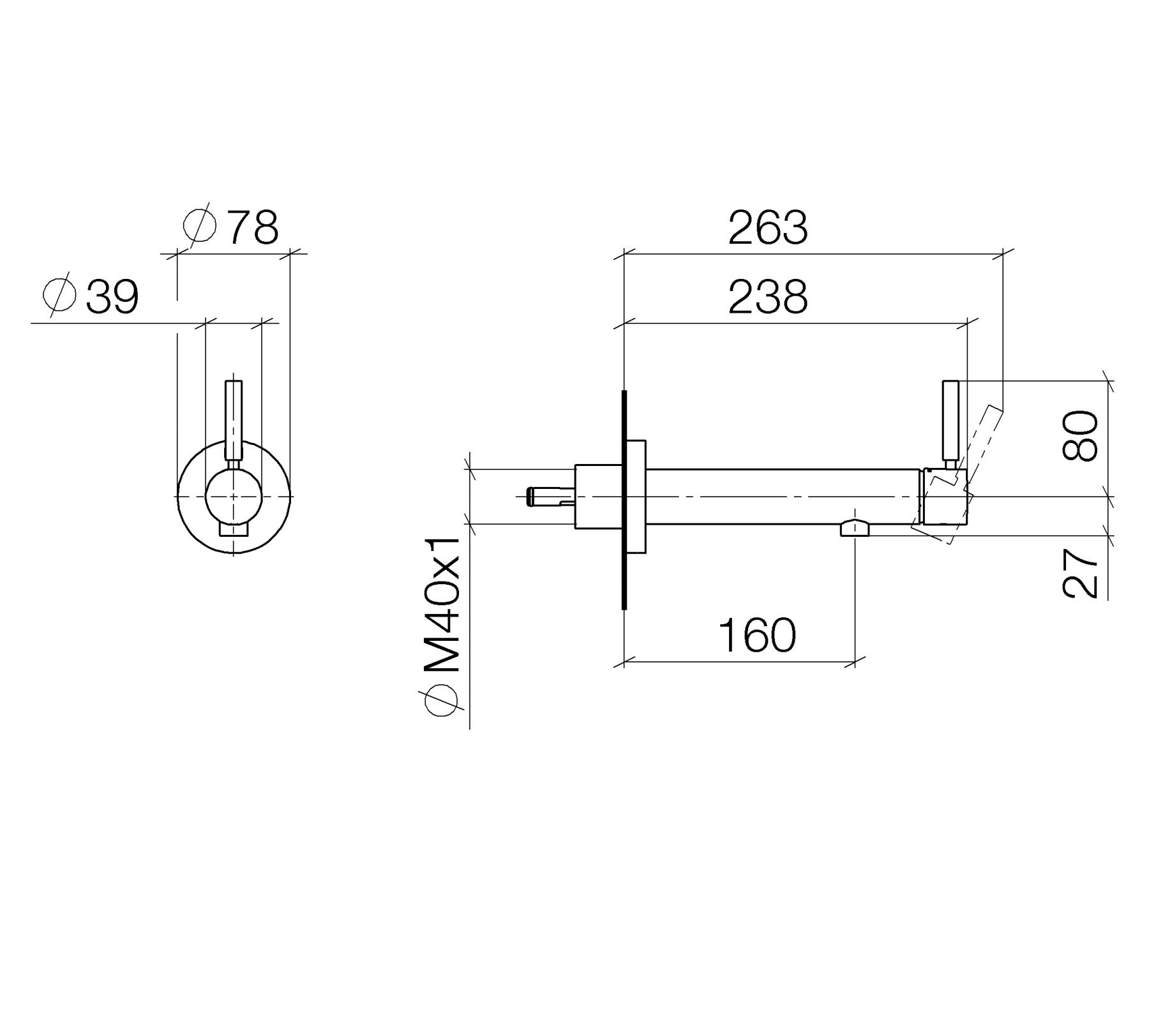 Dornbracht Meta смеситель для раковины 36804661 схема 1