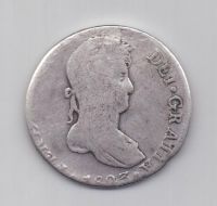8 реалов 1823 года Редкий!!! Перу Испания