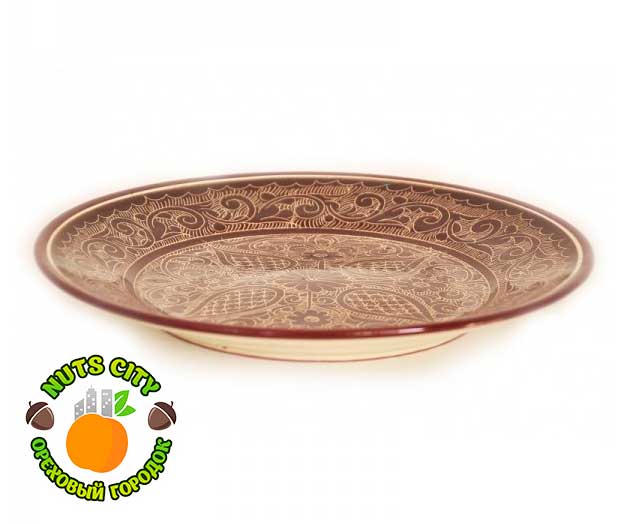 Тарелка коричневая 38см Тарелка коричневая 38см