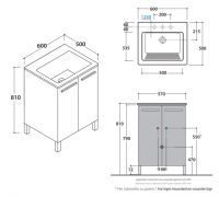 Globo Forty3 тумба под раковину FOM4Y 60 х 50 см схема 1