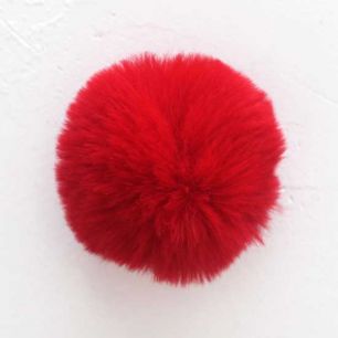 Помпон красный, 7 см  (искусственный)