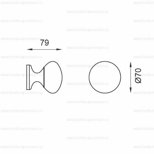 Ручка-кноб DND Pomolo Easy 1560 (Martinelli)