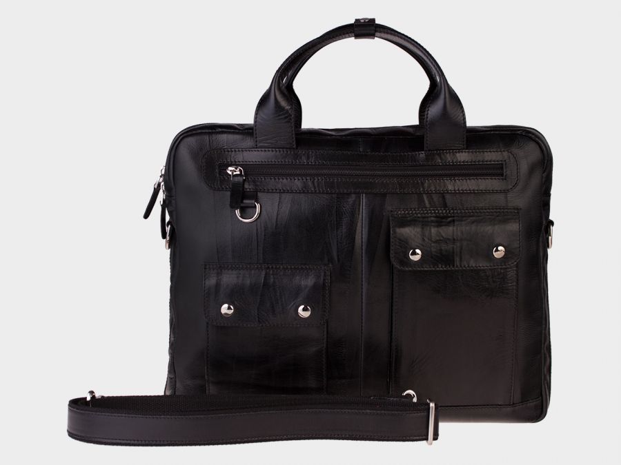 Сумка-портфель из натуральной кожи Alexander-TS «PF0019 Black»