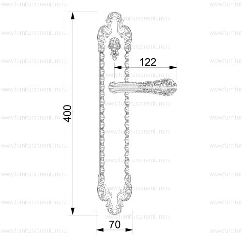 Ручка на планке Mestre 0A2424