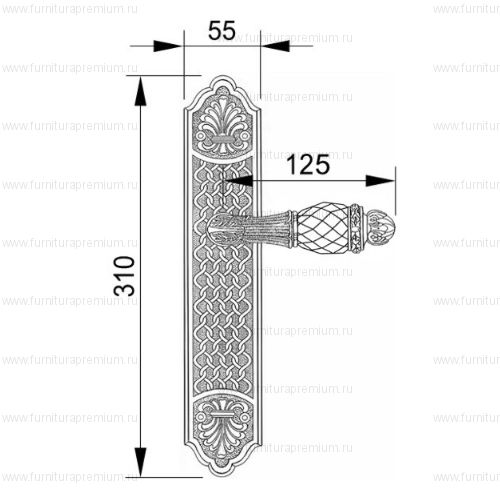 Ручка на планке Mestre 0A3141