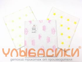ММ Пелёнки бязевые 75х110 для девочки