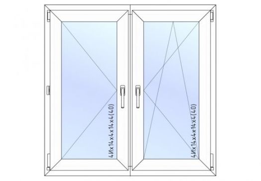 Окно REHAU 1200х1200 Поворотная/Пов-откидная