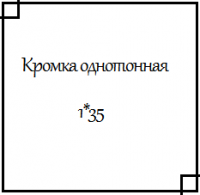 Кромка ПВХ однотонная 1*35