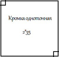 Кромка ПВХ однотонная 2*35