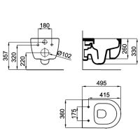 схема безободкового унитаза Noken Acro Compact