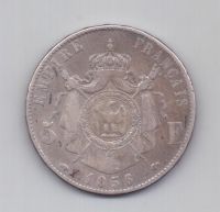 5 франков 1856 года Редкий год Франция