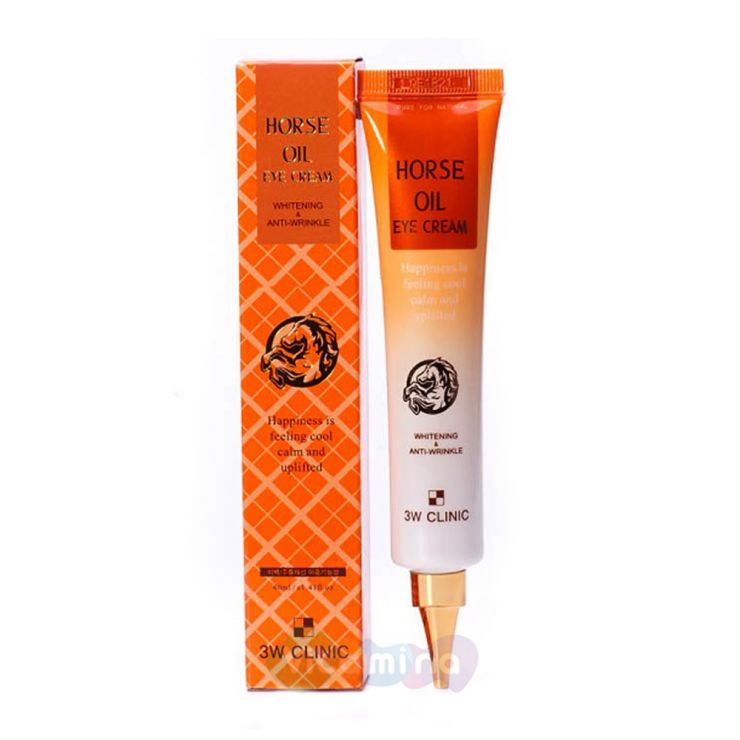 3W CLINIC Питательный крем для век с лошадиным жиром Horse Oil Eye Cream, 40 мл