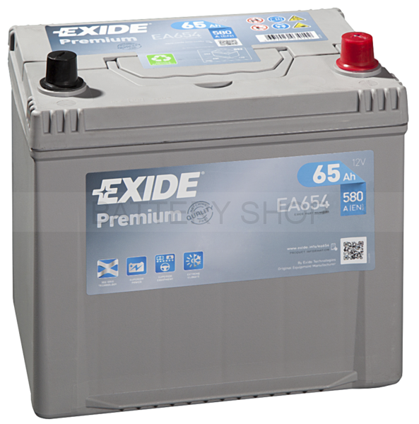 Exide Premium 65 Ah 580 A EA654