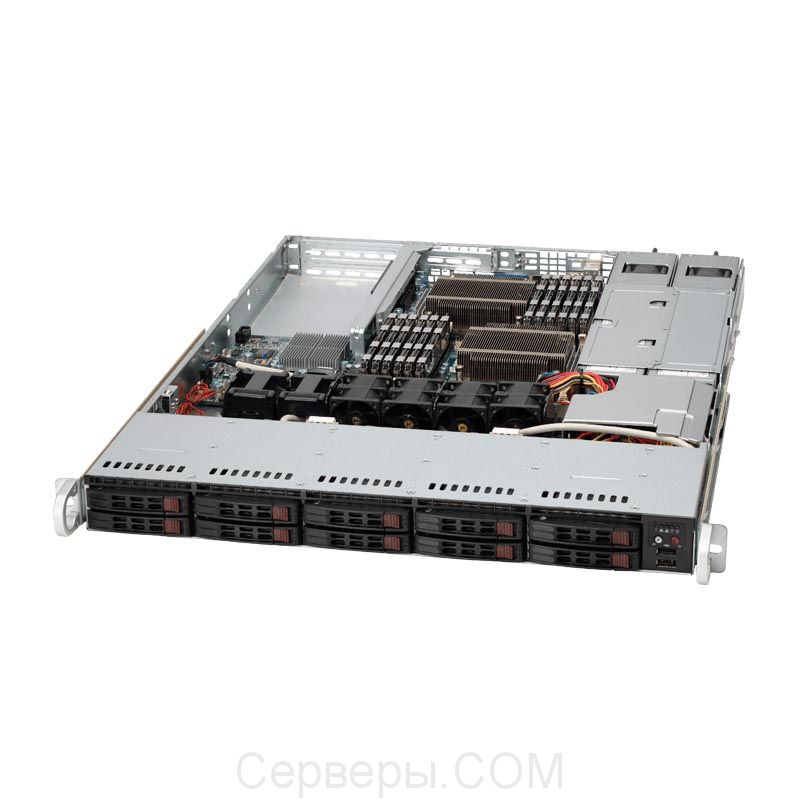 Корпус Supermicro SuperChassis 116AC-R700WB Rack 700Вт Чёрный 1U, CSE-116AC-R700WB