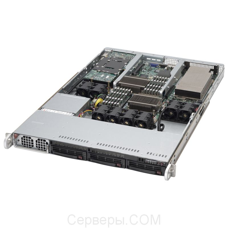 Корпус Supermicro SuperChassis 818TQ-1400LPB Rack 1400Вт Чёрный 1U, CSE-818TQ-1400LPB