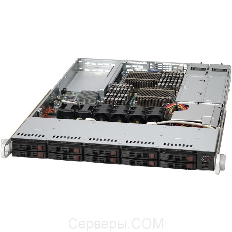 Корпус Supermicro SuperChassis 116TQ-R700CB Rack 700Вт Чёрный 1U, CSE-116TQ-R700CB