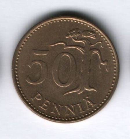 50 пенни 1985 года Финляндия