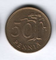50 пенни 1985 года Финляндия