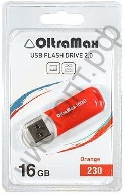 флэш-карта OltraMax 16GB 230  оранжевый