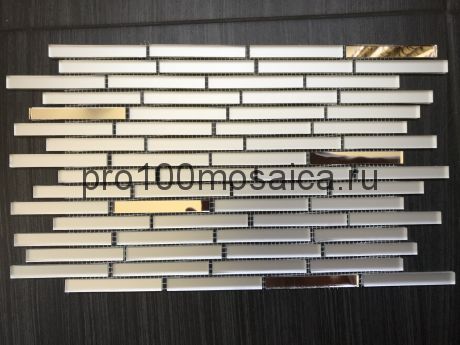 MS74 Серебряное зеркало+MAT. Мозаика зеркальная серия VANTAGGIO, 347*190*4 мм (VIVERE)