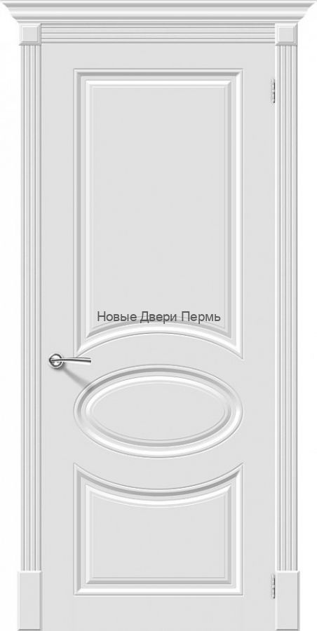 Скинни-20 Whitey  Дверь межкомнатная крашенная (Эмаль)
