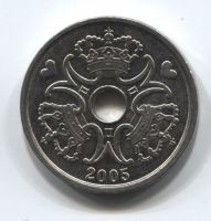 2 кроны 2005 года Дания AUNC