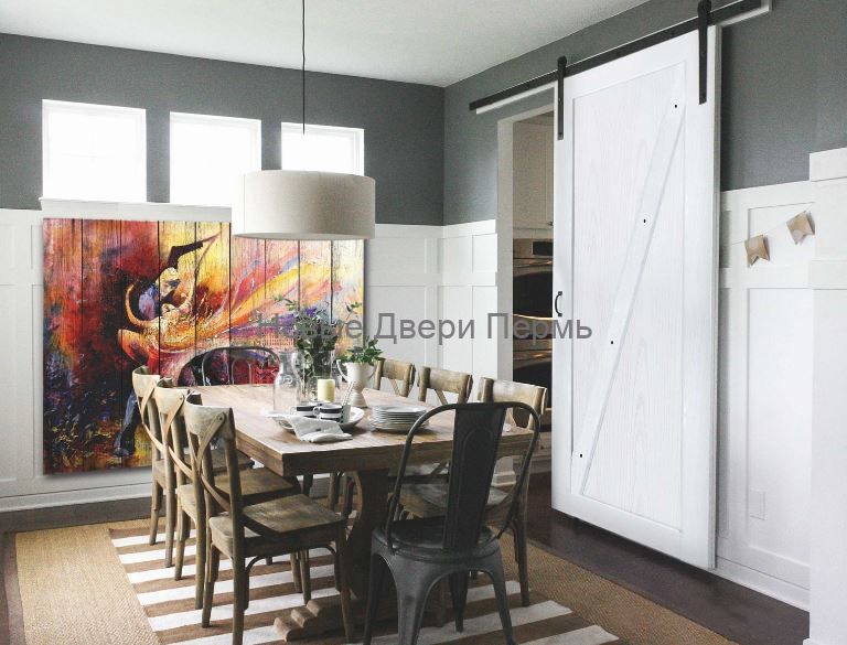 Раздвижная дверь Лофт "Скандинавия 1" Амбарная