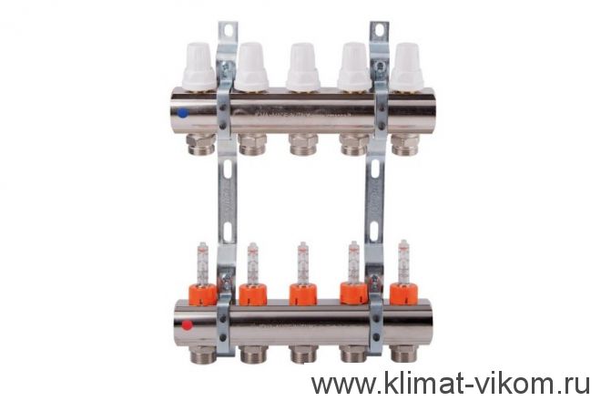 Коллектор с расходомерами ICMA  1"/3/4" (5)