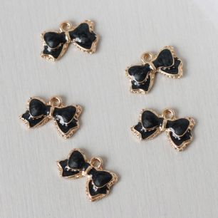 Кукольный аксессуар Подвеска бантик чёрный