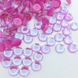 НЕТ_DeLuxe Хрустальные Полубусины Fuchsia_DeLight 6мм