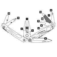 Инструмент мультитул LEATHERMAN REV 14 функций