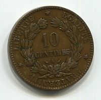 10 сантимов 1886 года Франция