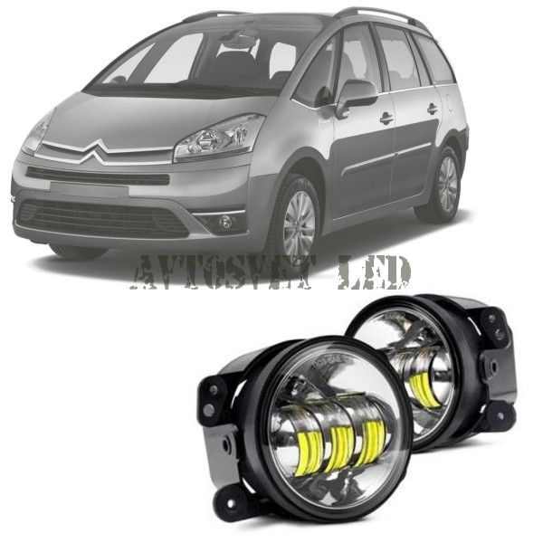 Противотуманные светодиодные фары ASF4-30W flood на CITROEN C4 Grand Picasso