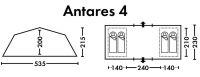 Палатка кемпинговая 4 местная FHM Antares 4 фото7