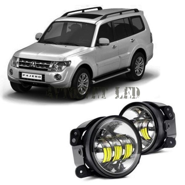 Противотуманные светодиодные фары ASF4.30Watt flood на MITSUBISHI Pajero IV