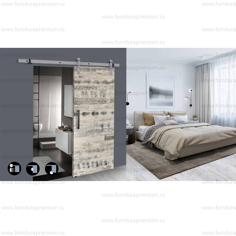 Комплект фурнитуры Roc Design BRAGI на 1 дверь без направляющей