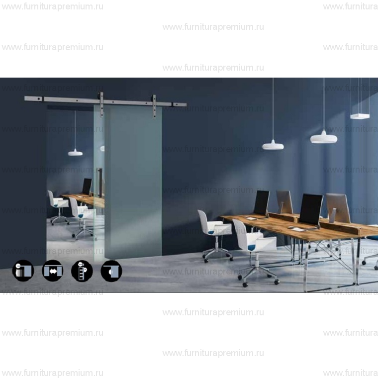 Комплект фурнитуры Roc Design RAN на 1 дверь без направляющей