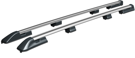 Рейлинги на Volkswagen Multivan/Caravelle/California/ Transporter(2003- ) Long серые