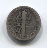 1 дайм (10 центов) 1917 года США