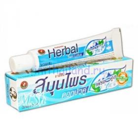 Тайская зубная паста Twin Lotus Herbal Fresh Cool (Твин Лотус) без фтора 100 гр