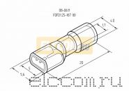 КЛЕММА ПЛОСКАЯ полностью изолированная ( VF 1.25- 187(8) А) REXANT