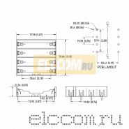 Батарейный отсек 4 х 18650 Li-ion (на плату)