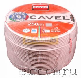 Кабель SAT 50м+CU/CU (75 Ом) 250м белый CAVEL