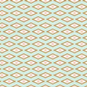 Хлопок Сатин Индейские Ромбы на мятном 50х40 limit